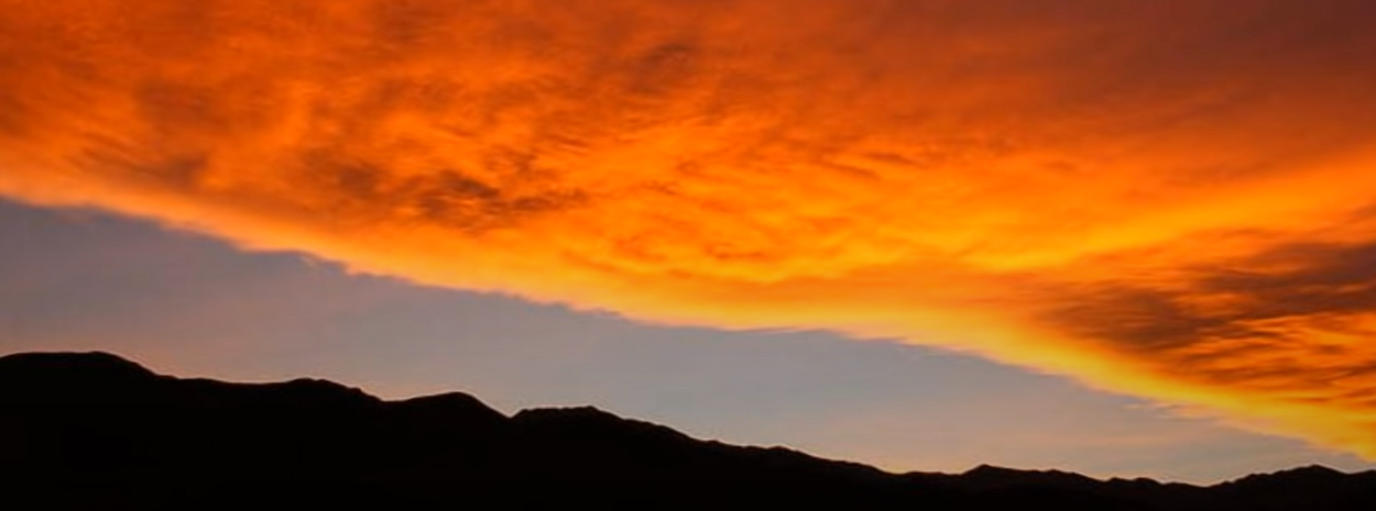 The clouds peeling back