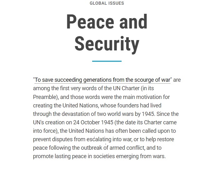 Peace and security